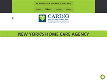 Tablet Screenshot of caringprofessionals.com